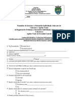 Formular Inscriere in Registrul de Evidenta A Sistemelor Individuale PMP COLECTARE Fose