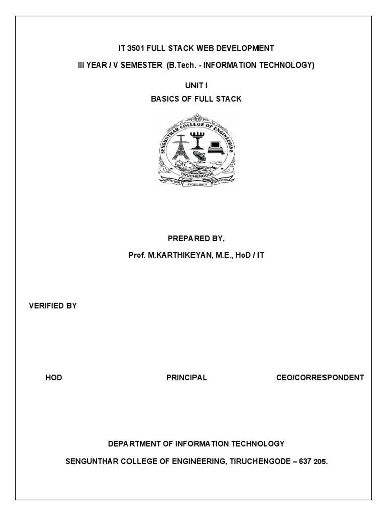 IT3501 Full Stack Web Development Guide | PDF