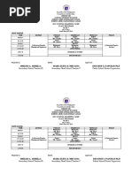 NLC Sample Class Program and Schedule | PDF