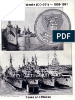 USS John W. Weeks DD 701 Ships Book For 1958 61