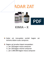 Pertemuan 12. Kadar Zat