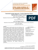 Contextual Learning Approach: A Tool For Enhancing Critical Thinking Skills Amongst Learners'