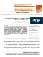 International Legal Aspects of Administrative Legal Regulation of Environmental Protection