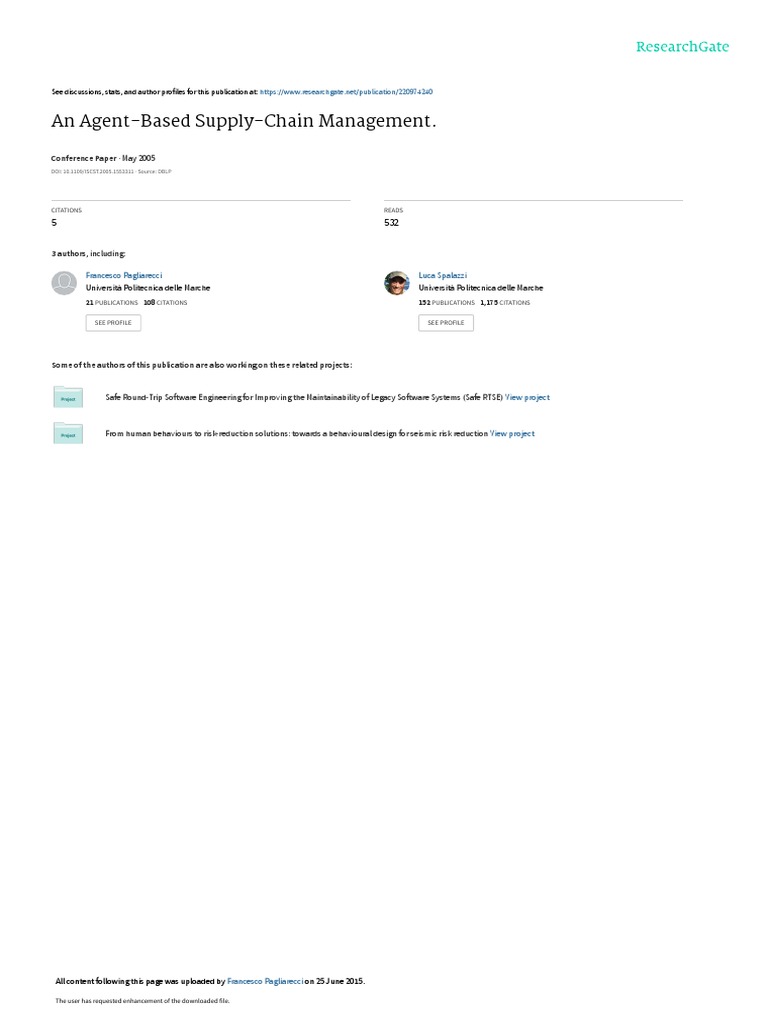 An AgentBased SupplyChain Management, Min & Bjornsson