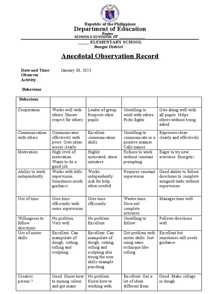 sample-anecdotal-records-for-students-pdf-creativity-feeling
