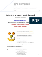 Le Fond Et La Forme _ Mode d'Emploi