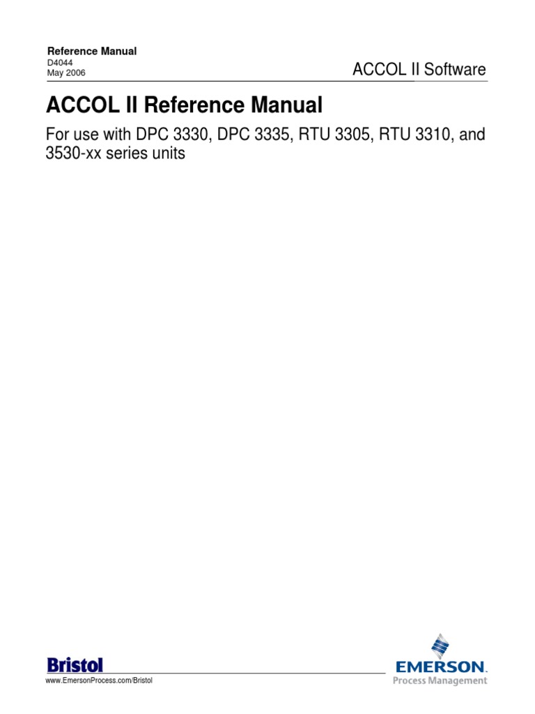 ACCOL II Reference Manual for DPC 3330 | PDF