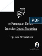 10 Pertanyaan Umum Interview Digital Marketing: + Tips Cara Menjawabnya!