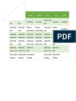 Timetable