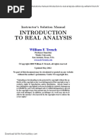 Solutions Manual Introduction To Real Analysis Edition by William F Trench Compress