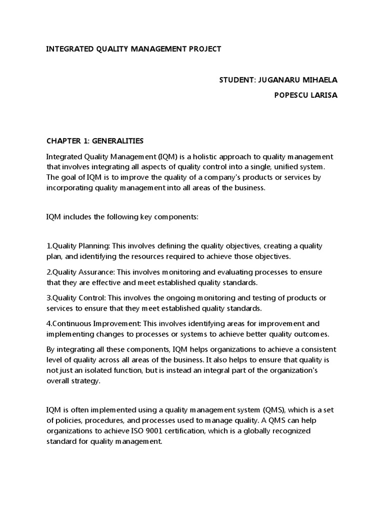Managementul Calitatii KFC | PDF | Quality Management | Quality ...