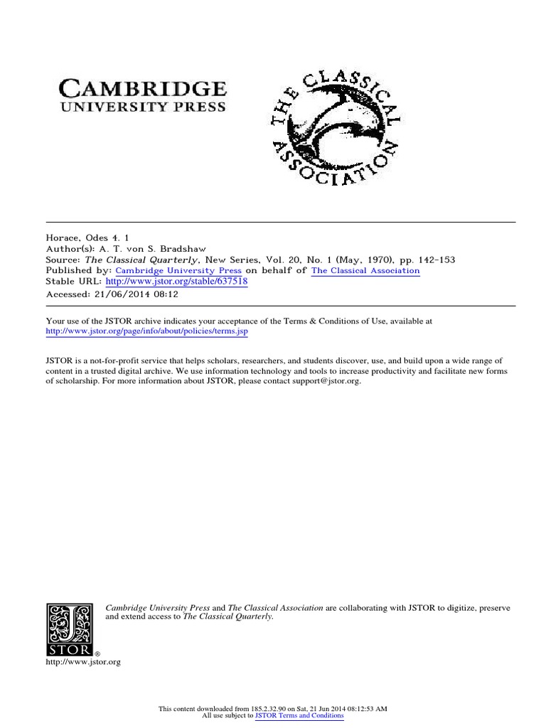 Horace Odes 4 1 Pdf