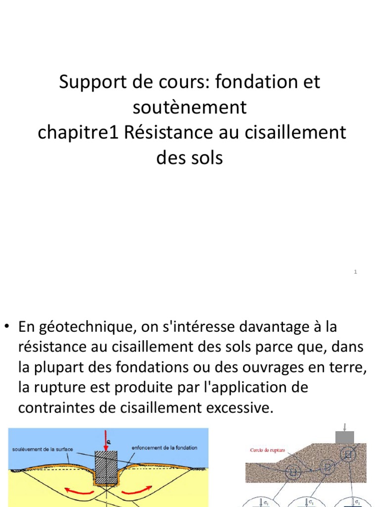Chapitre 1 Resistance Au Cisaillement PDF, PDF