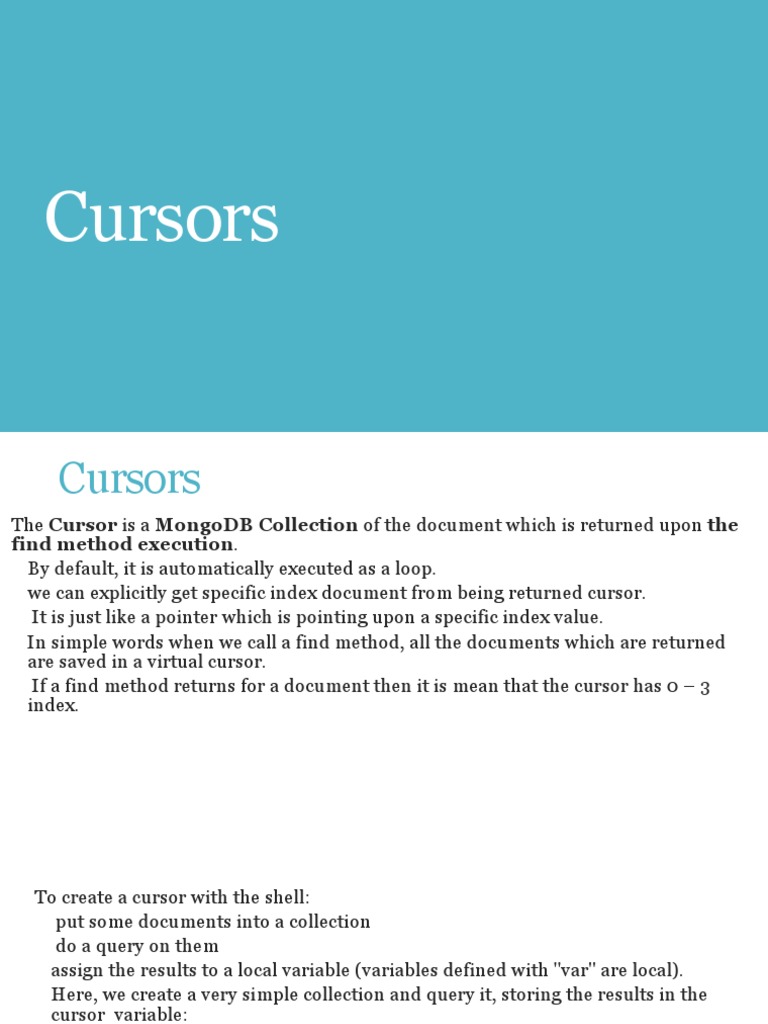 Unit 5 Chapter 5 Cursors PDF Database Index Boolean Data Type