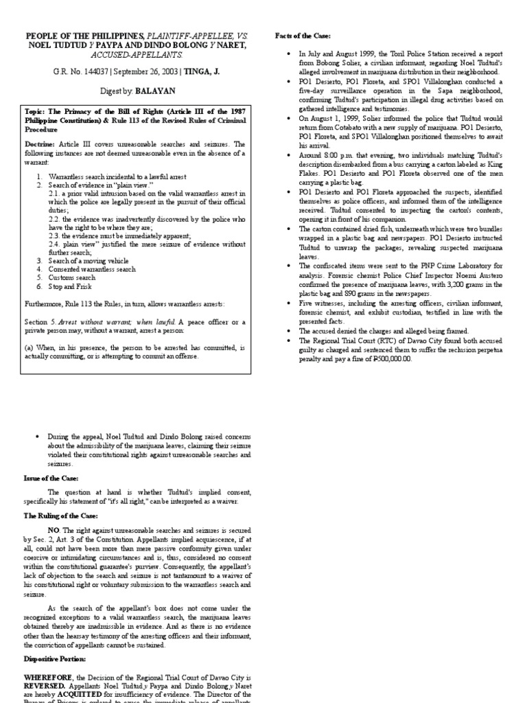 case-1-people-vs-tudtud-pdf-search-and-seizure-search-warrant