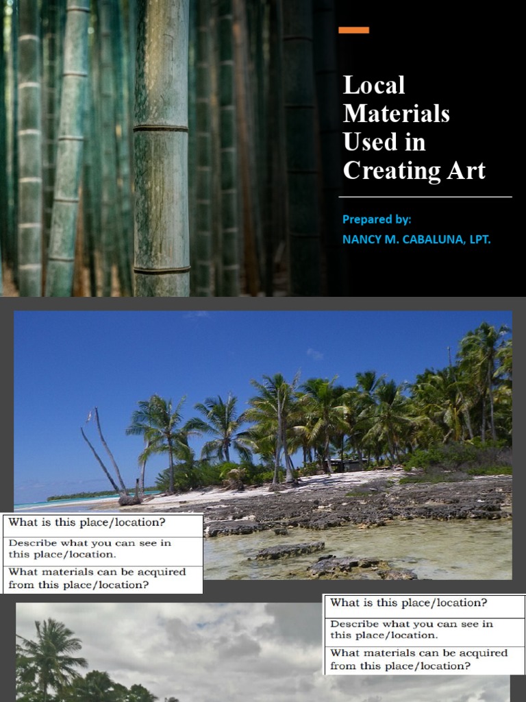 Local Materials Used in Creating Art PDF Coconut