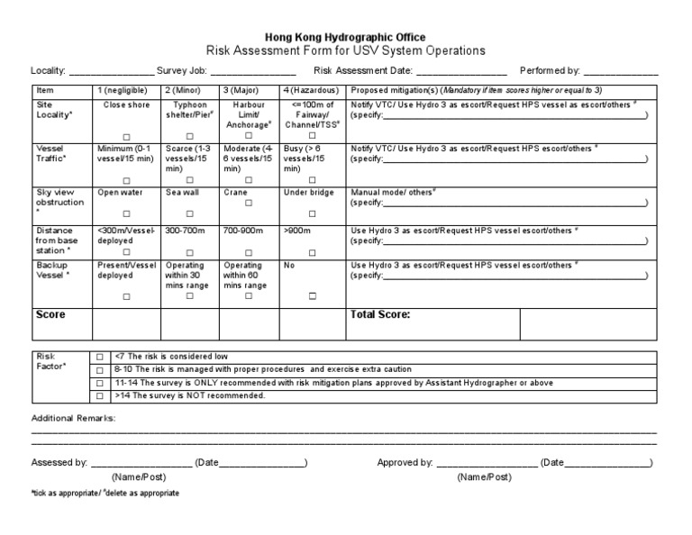 USV System Operations Risk Assessment | PDF