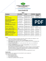 Schedule of Courses (#8) - 2023