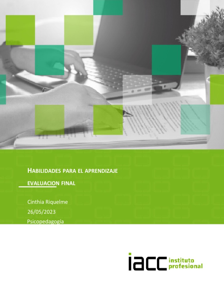 Evaluación Final: Habilidades de Aprendizaje | PDF