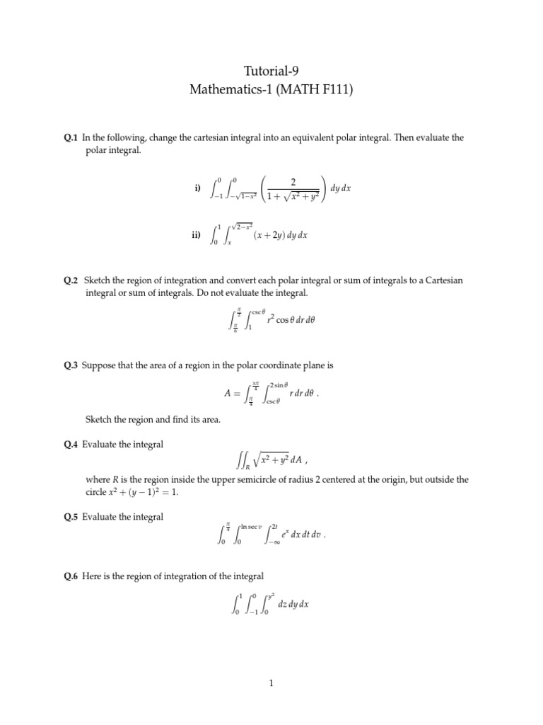 Tutorial 9 mathematics 1 math f111 pdf
