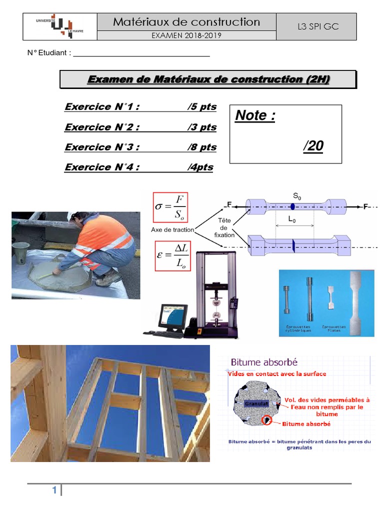 Examen Matx Const 2018 - 2019 | PDF
