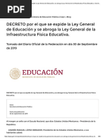 Ley General de Educación 2019: Texto Vigente | PDF | México | Estado ...