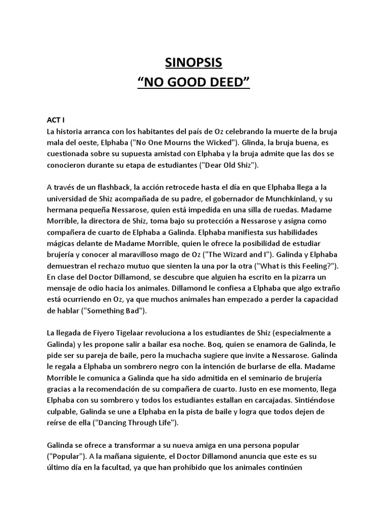 Sinopsis "No Good Deed" PDF