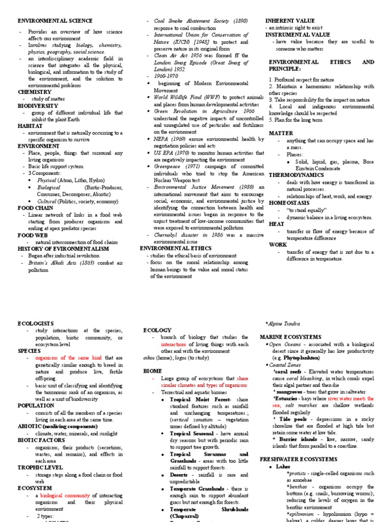 First Year Environmental Science Overview | PDF | Toxicity | Pesticide