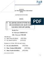 Elaboration d’Une Base de Donnees de Suivi Des Lignes Tht-ht (Htb) - Chraibi Meryeme