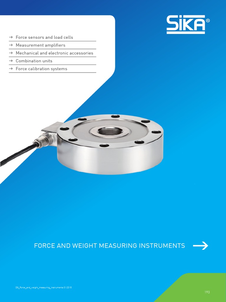 Industrial Force and Weight Measurement Solutions | PDF | Sensor ...