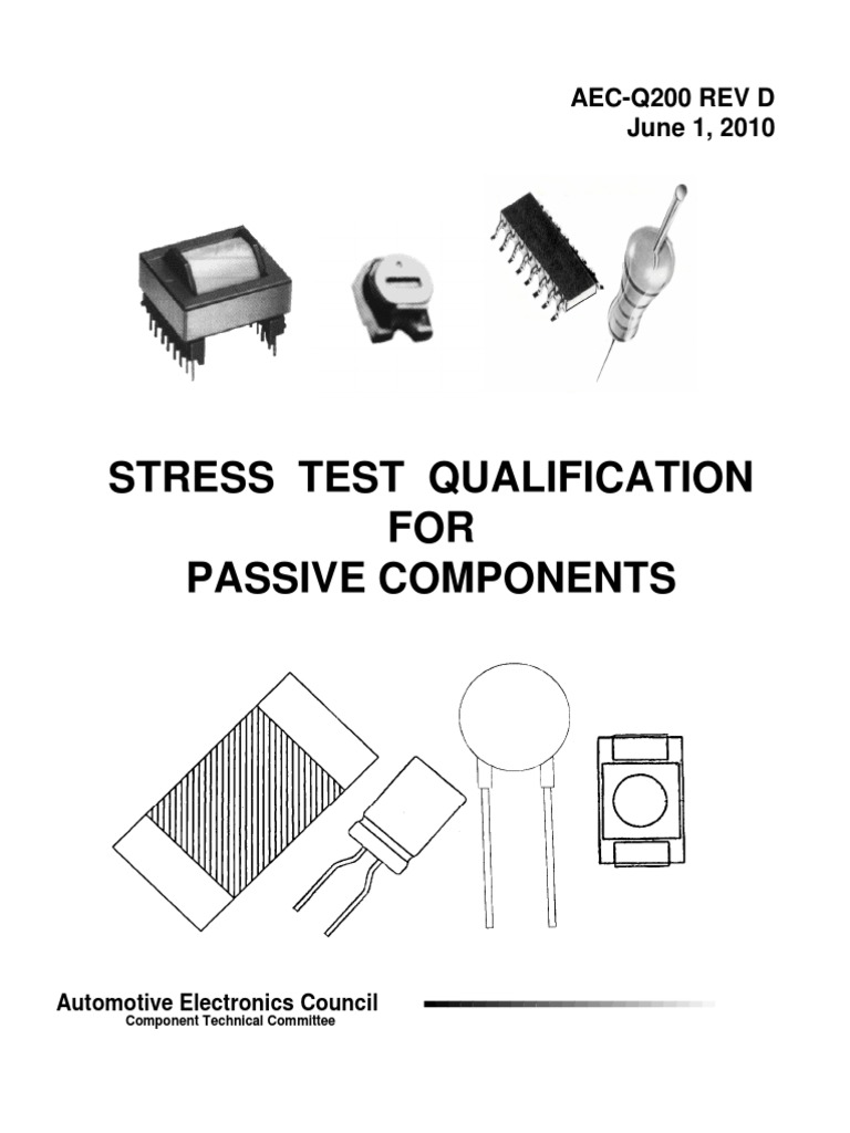 AEC Q200 Rev D Base Document | PDF | Capacitor | Electrostatic Discharge