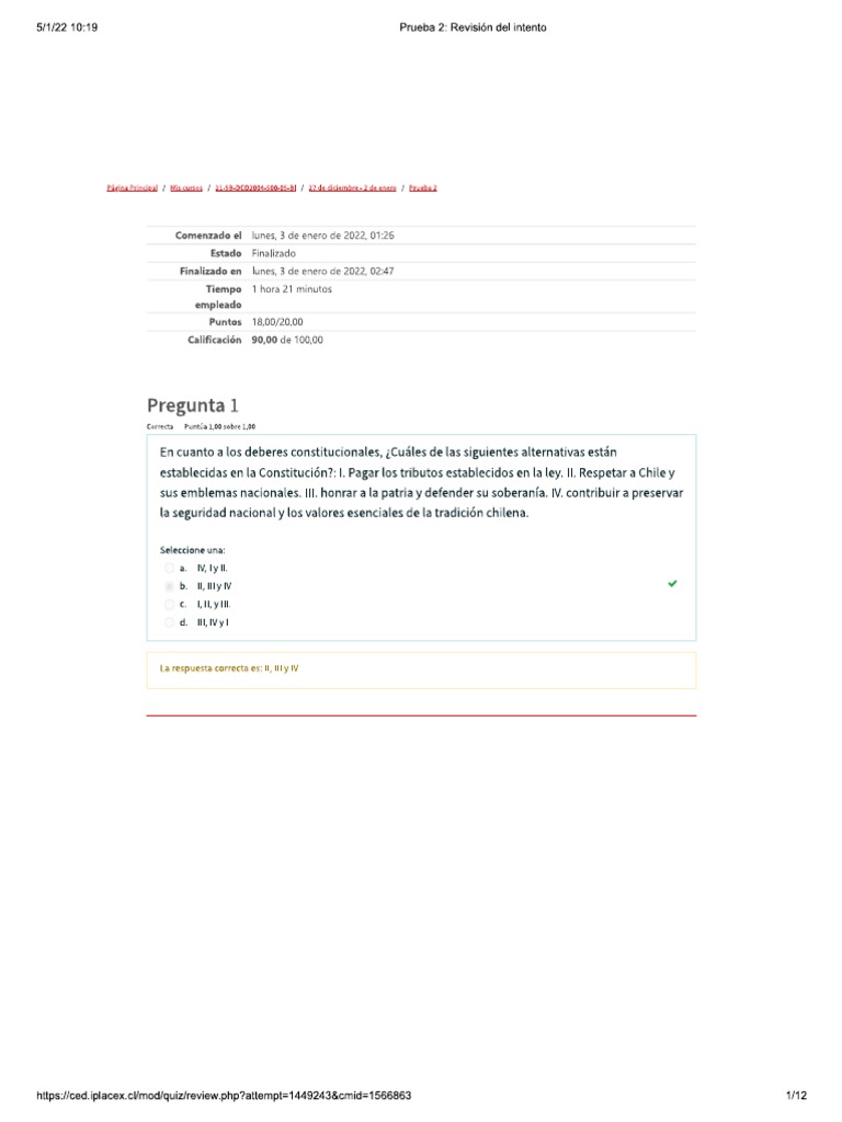 Prueba N 2 DERECHO CONSTITUCIONAL | PDF