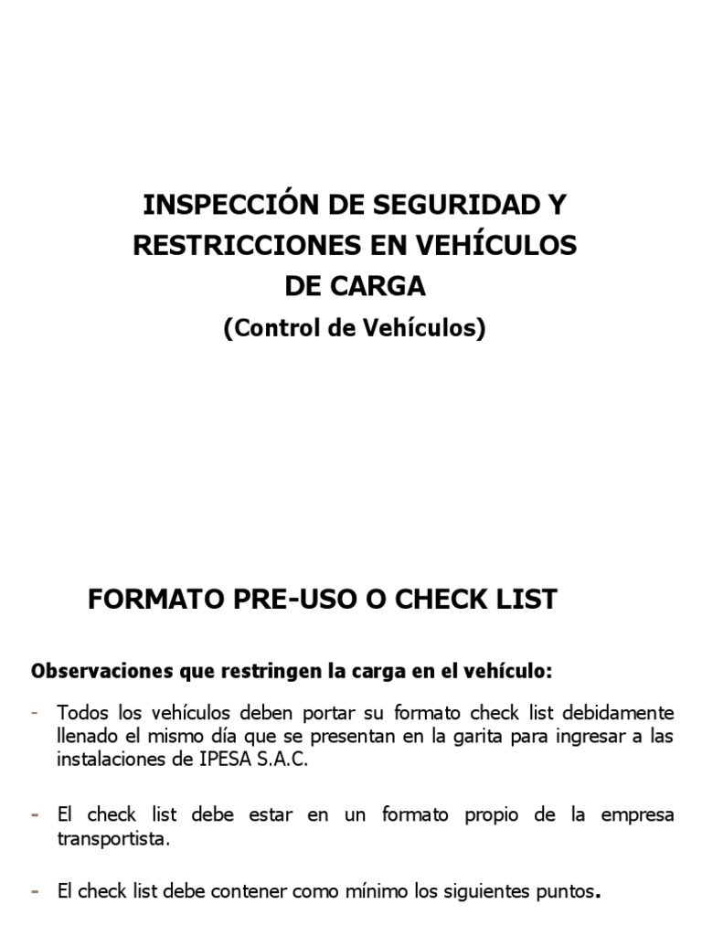 Inspecci n seguridad garitas smcv pdf hogar y jard n