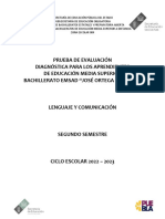 Prueba de Evaluación Segundo Semestre