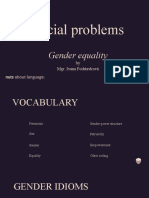 Social Problems - Gender Equality