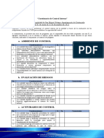 Cuestionario de Control Interno Según ISSAI - GT