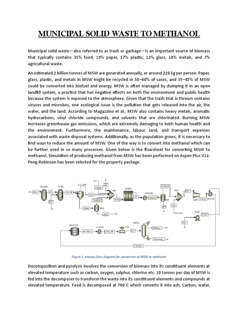 Converting Municipal Waste to Methanol | PDF | Gasification | Municipal ...