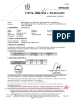 Certificado de Calibración de Torquimetro