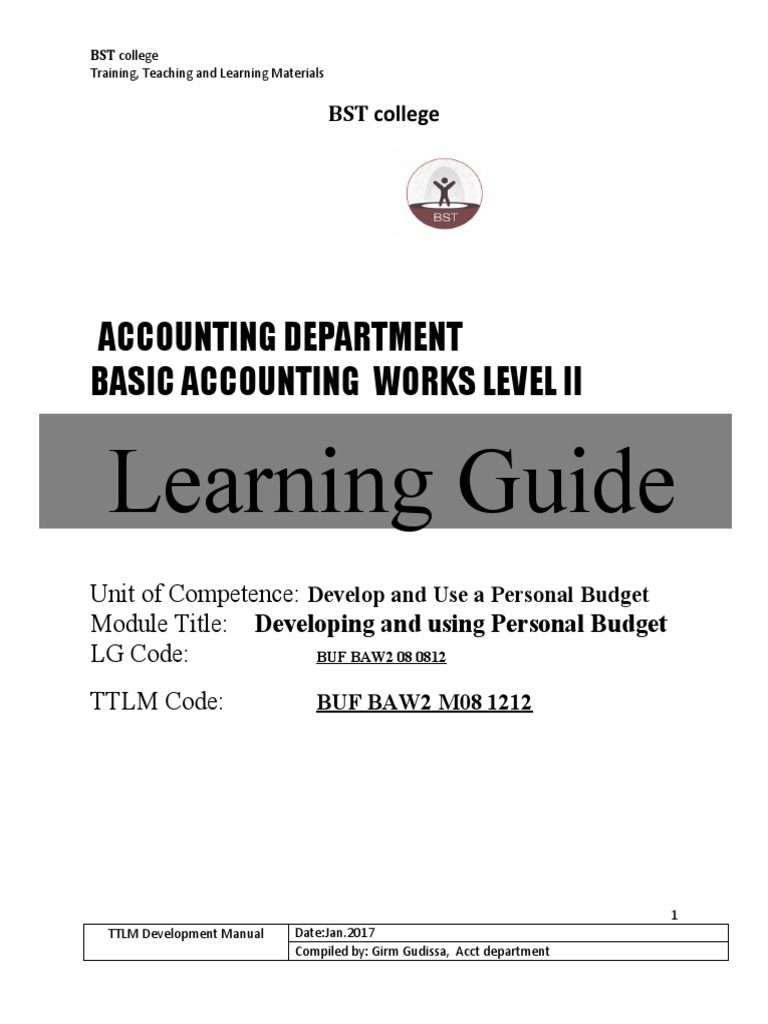 Develop Personal Budget | PDF | Business