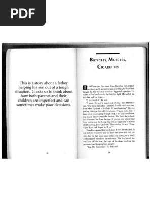 bicycles muscles cigarettes summary Bicycles, Muscles, Cigarettes Summary: Raymond Carver Plot Synopsis Short Story Guide Raymond Carver: "Bicycles, Mucles, Cigarettes"