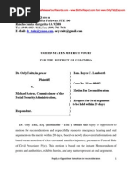 Download Taitz v Astrue - Reply to Opposition to Motion for Reconsideration - Obamas Social Security Number - 9282011 by ObamaRelease YourRecords SN66724304 doc pdf