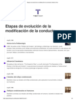 Etapas de Evolución de La Modificación de La Conducta. Timeline - Time