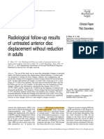Radiological Follow-Up Results of Untreated Anterior Disc Displacement Without Reduction in Adults 2