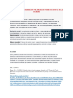 Como La Discrminacion y El Abuso de Poder Nos Afecta en La Sociedad