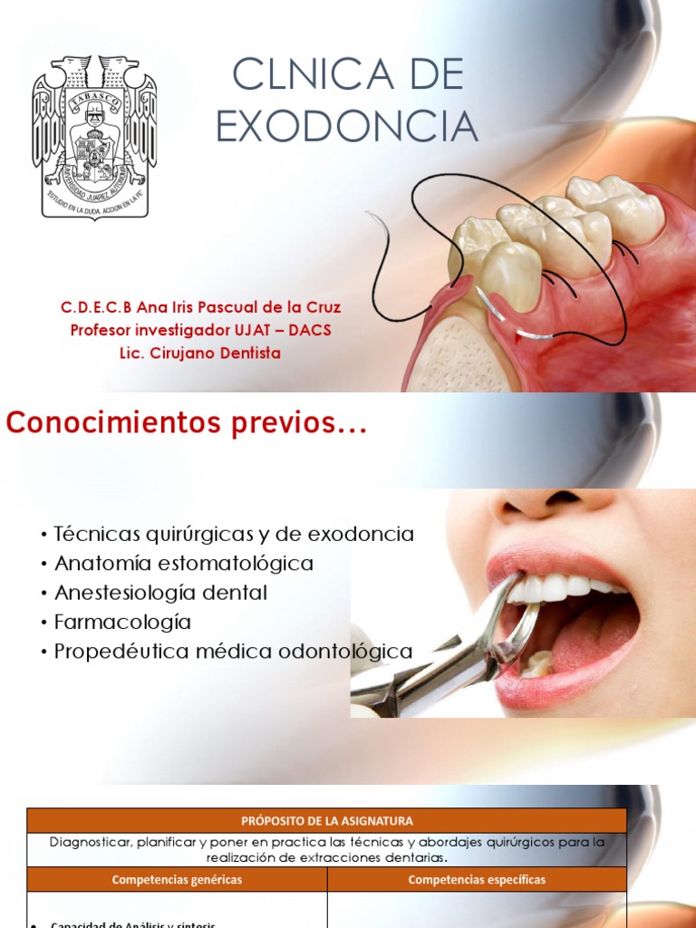 Proceso de Exodoncia Dental Clínica | PDF | Ciencia y matemáticas