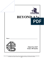 J4 - BEYOND A2+ - Third Test - 2017