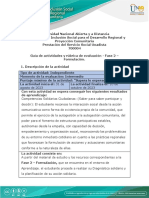 Guía de Actividades y Rúbrica de Evaluación - Fase 2 - Formulación