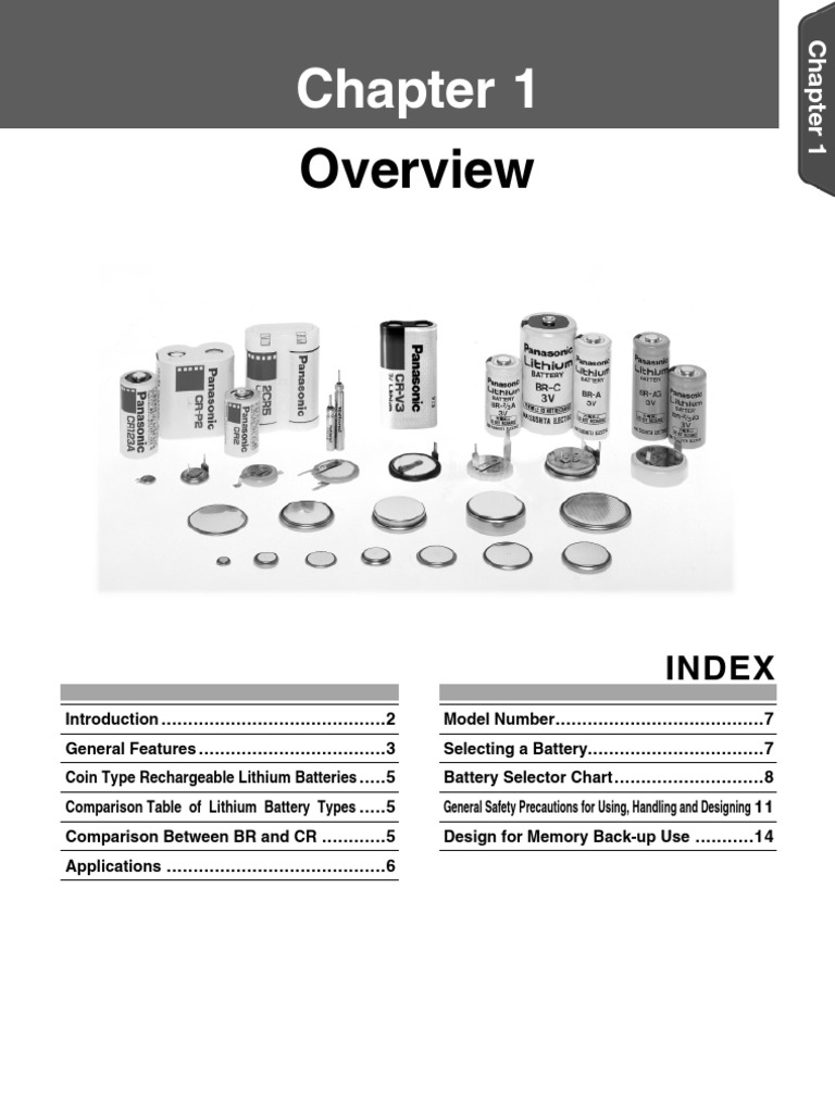 Lithium Battery Types Comparison Chart | PDF | Rechargeable Battery ...