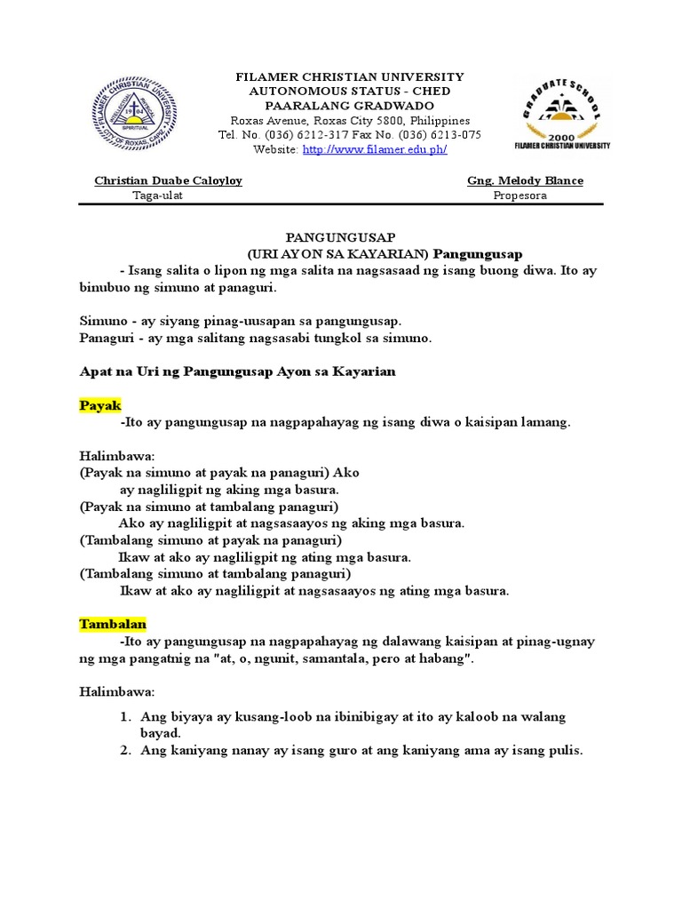 Fil 416 Yunit 4 Group 3 Compilation of Reports | PDF