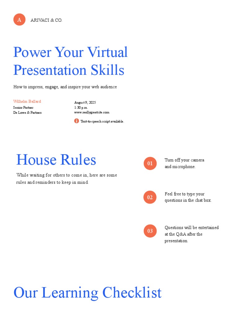 Virtual Presentation Mastery | PDF | Web Conferencing | Communication